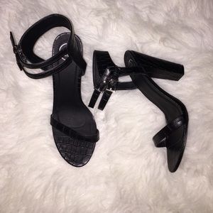Missguided Croc Block Heel Sandal