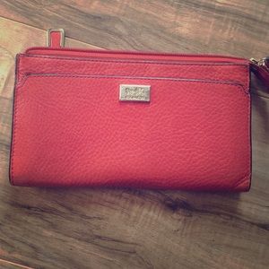 Red coach wallet