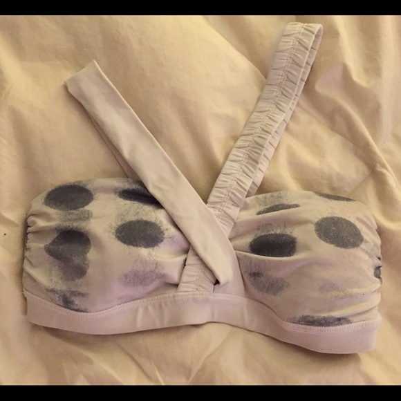 Grey and white bra top