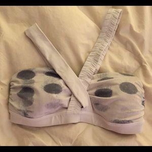 Grey and white bra top