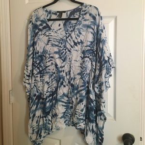 Blue tie dye dress