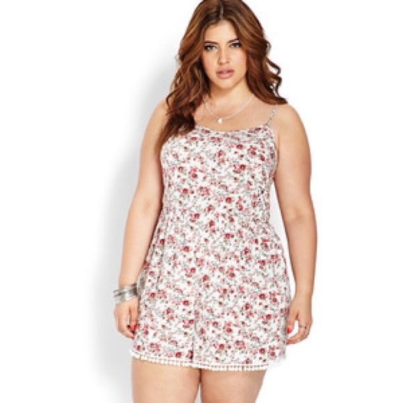 Forever 21 Pants - F21+ flower romper