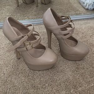 Tan platform heels!