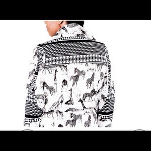 NWT Animal Print Moto-Jacket