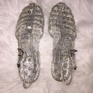 Clear Sparkly Aldo Jelly Sandals