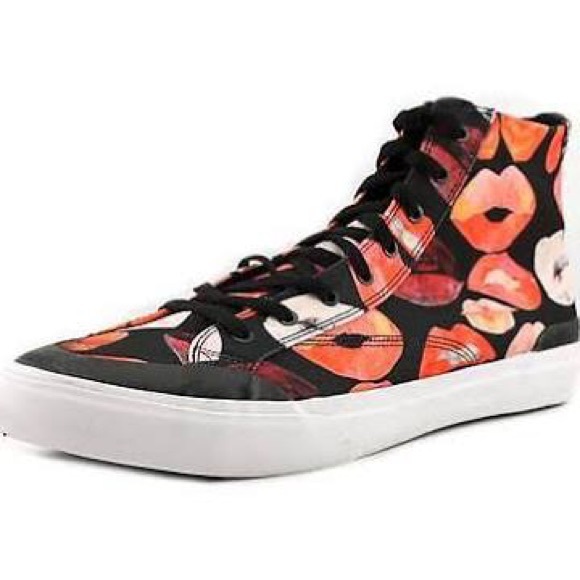 HUF X VOUTSA Classic Hi Lip Print Sneakers - Picture 2 of 4