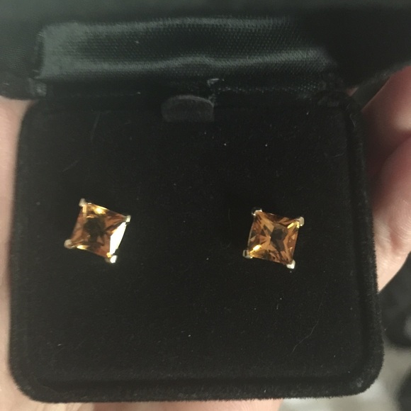Yellow Citrine/14k Gold Earrings - New - Macy's.