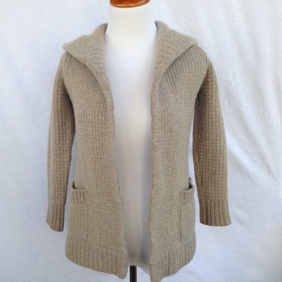 ❌SOLD❌ VINCE Waffle Knit Hooded Cardigan - Picture 3 of 4