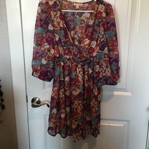Super cute muti colored floral dress