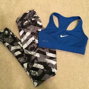 Nike dri-fit blue sports bra
