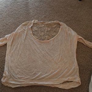 See through back tee