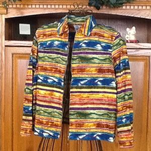 Rainbow wave patterned jacket