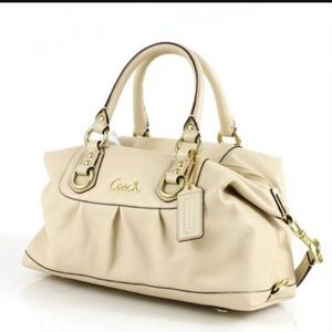 Coach Ashley Bone Leather Satchel
