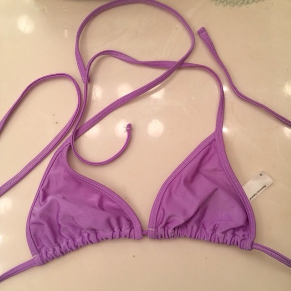 American apparel purple bikini top