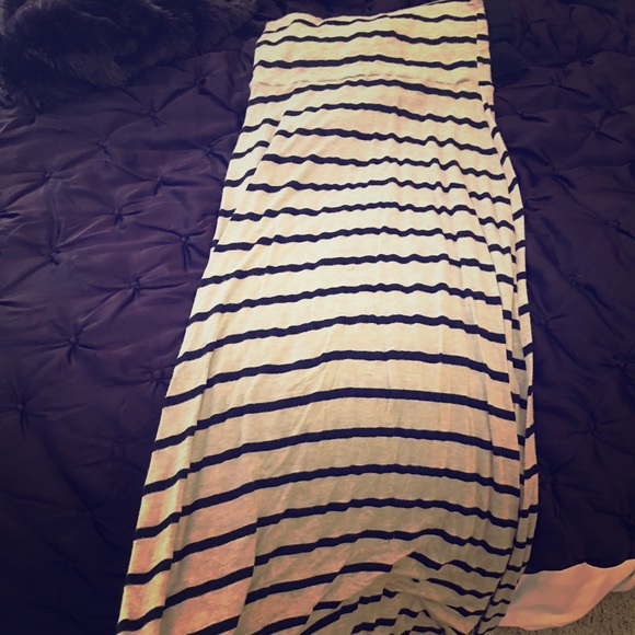 Striped Long Skirt