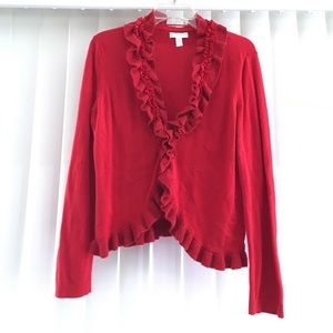 Charter Club red ruffled sweater