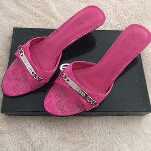 Bebe sling back heels. Worn lots of times.