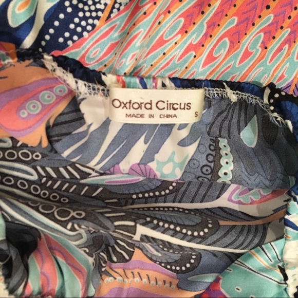 NWOT OXFORD CIRCUS Satin feather halter top - Picture 3 of 7