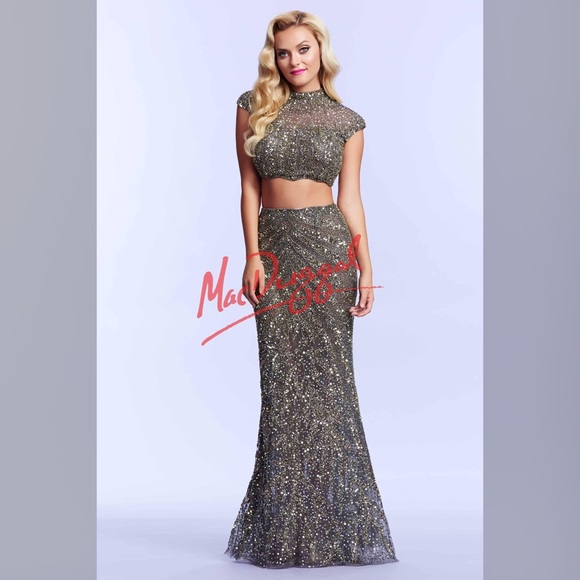 Gold Mac Duggal Gown Host Pick