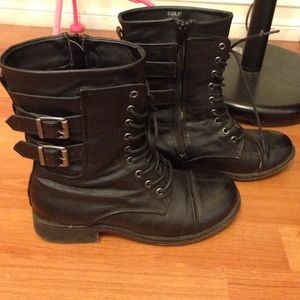 Cathy Jean Black combat boots