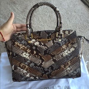 Michael  Kors selma medium embossed leather