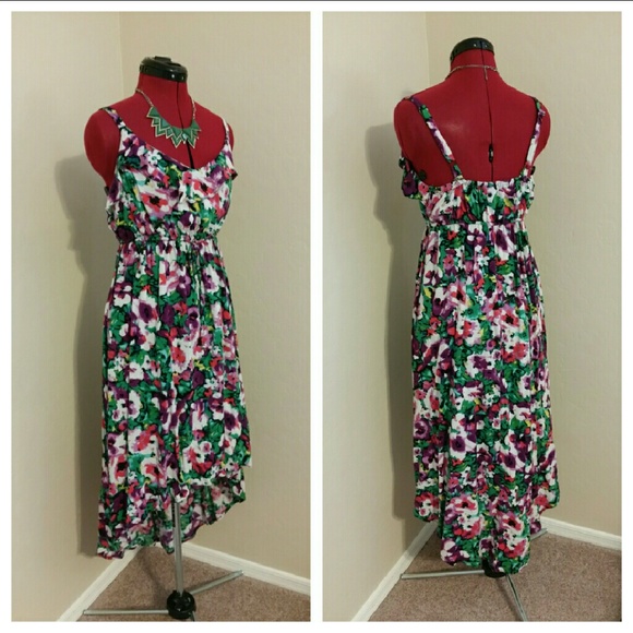 Torrid high-low spaghetti strap maxi dress