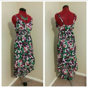 Torrid high-low spaghetti strap maxi dress