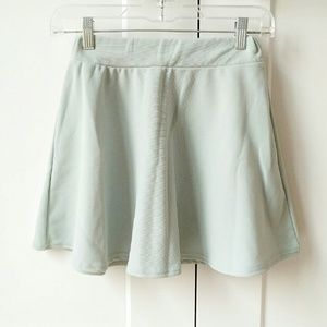 Mint Colored Skirt with Stretchy Waistband