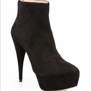 Miu miu black suede booties 9