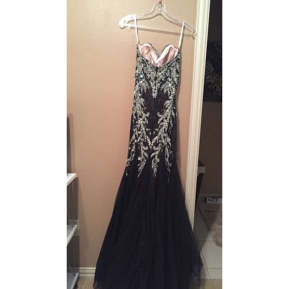 Mac Duggal Prom Dress Black 81901r - Picture 2 of 4