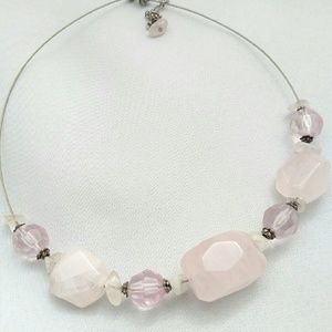 Rose quartz necklace