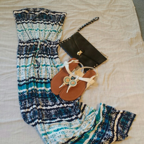 Strapless a.n.a maxi dress size M