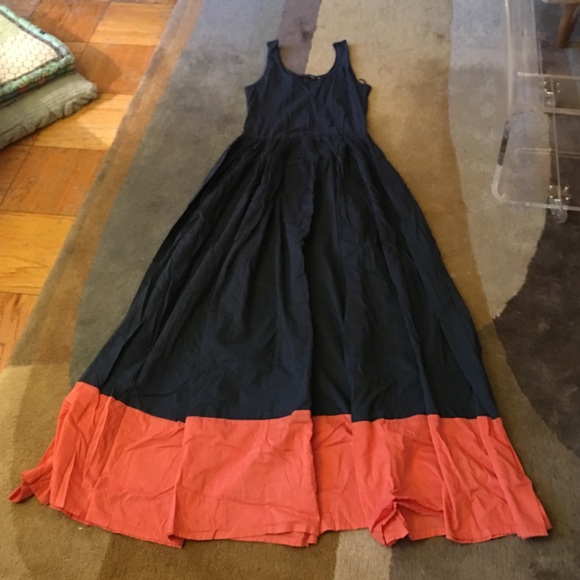 Color block maxi dress