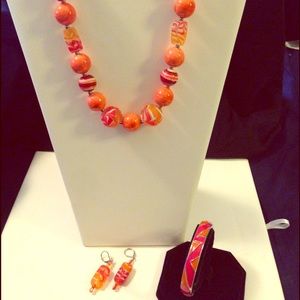 Orange/Coral Jewelry Set
