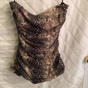 Animal print tube top