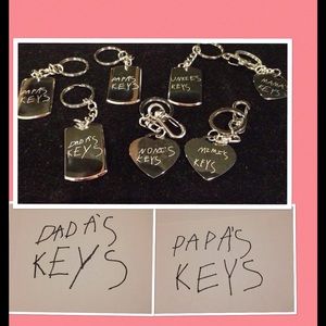 Handwritten Engraved Keychains or Necklaces
