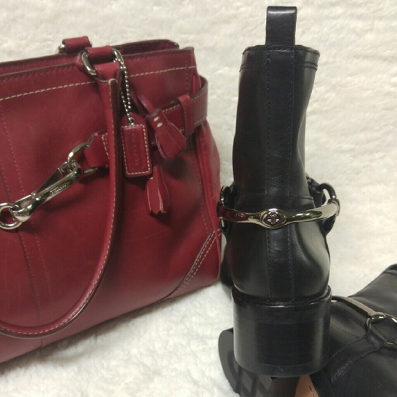 Coach Leather Moto Boots 9.5 - Picture 3 of 4