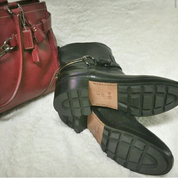 Coach Leather Moto Boots 9.5 - Picture 4 of 4