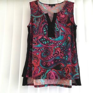 Melissa Paige pink and turquoise tank