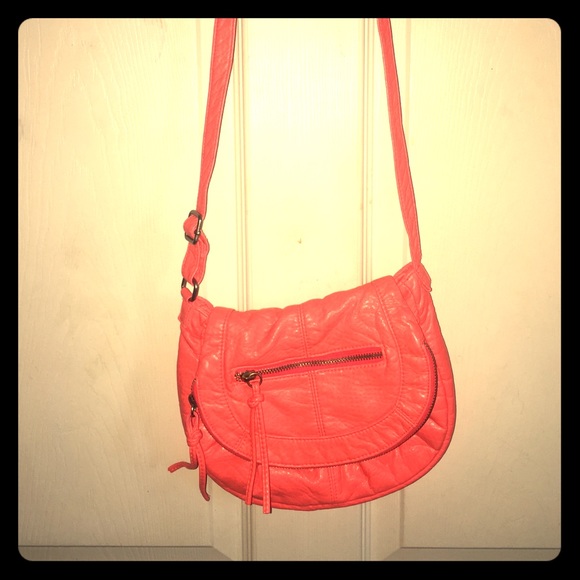 Bright orange crossbody bag