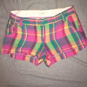 Plaid J.Crew Shorts
