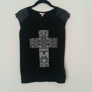Black T-shirt with Cross