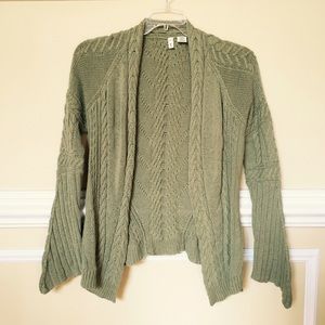 Anthropologie Cardigan Cable Knit Sweater Size M