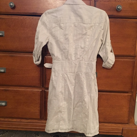 Armani Exchange light grey shirt dress - Picture 3 of 4