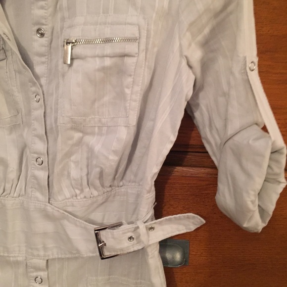 Armani Exchange light grey shirt dress - Picture 4 of 4