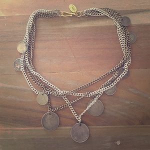 Multi chain coin necklace