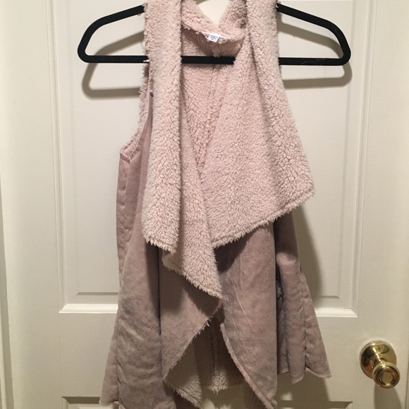 Faux shearling vest