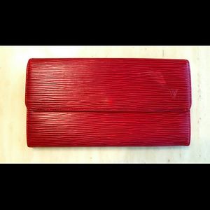 AUTHENTIC LOUIS VUITTON RED EPI WALLET