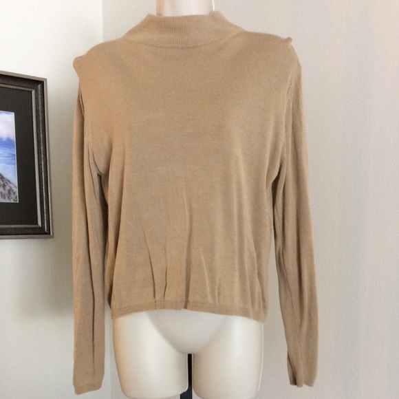 silk mock turtleneck