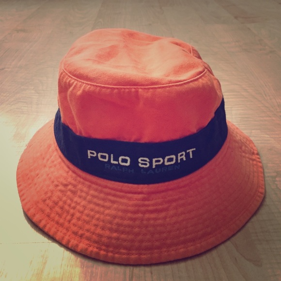 orange polo bucket hat